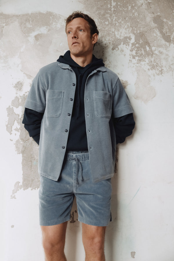 save khaki united SS Terry Camp Shirt Black