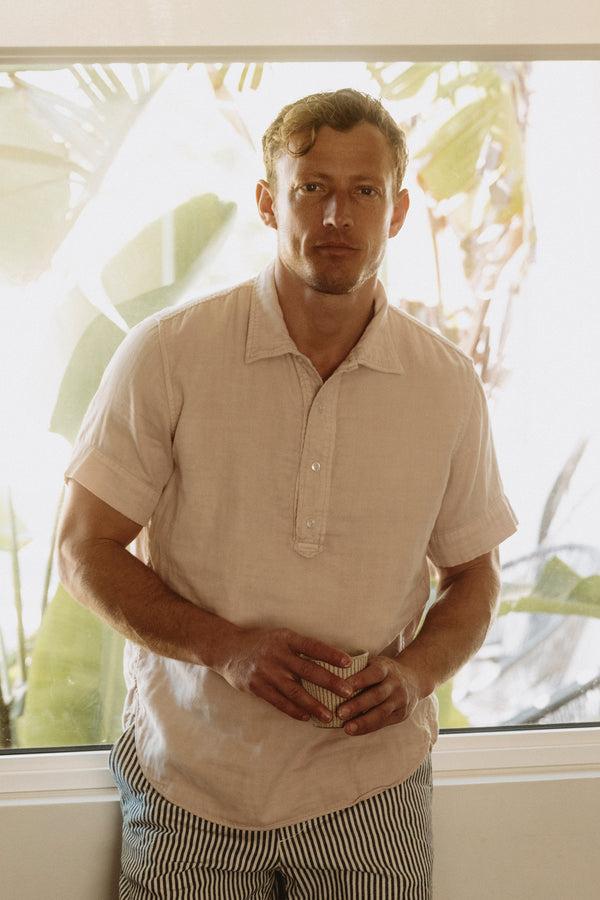 Save Khaki United SS Triple Gauze Popover White