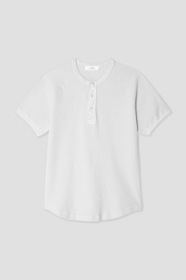 Save Khaki United SS Waffle Henley Ash