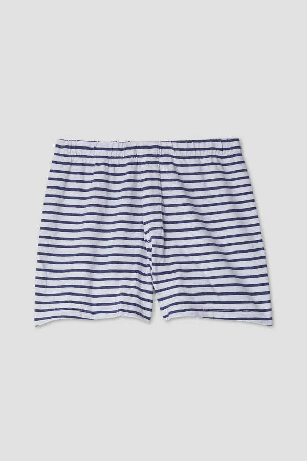 Save Khaki United Stripe Shorts White