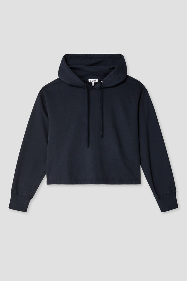 Save Khaki United Supima Fleece Cropped Hoodie Ash