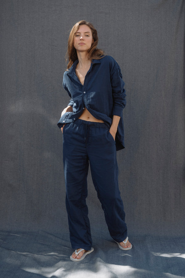 save khaki united Triple Gauze Pant Basil