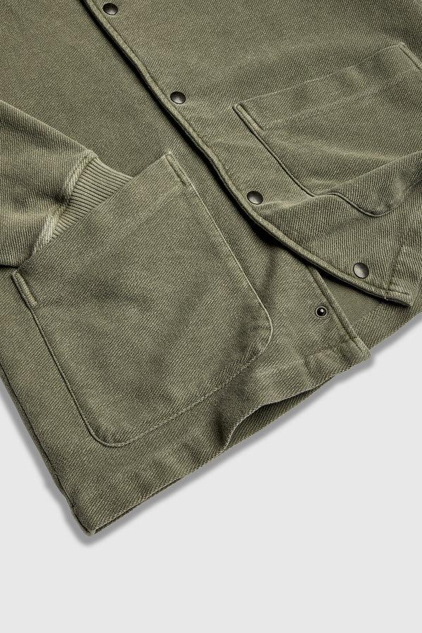 Save Khaki United Twill Terry Warm Up Jacket Black