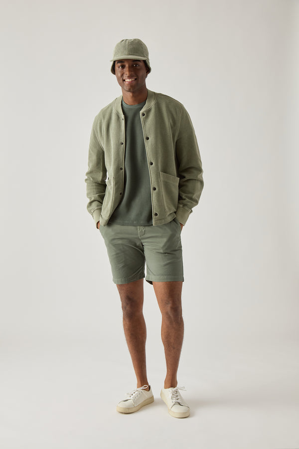 Save Khaki United Twill Terry Warm Up Jacket Navy