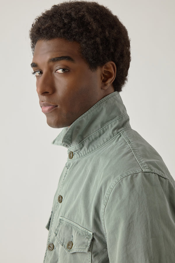 save khaki united Vintage Twill Shirt Jacket Black