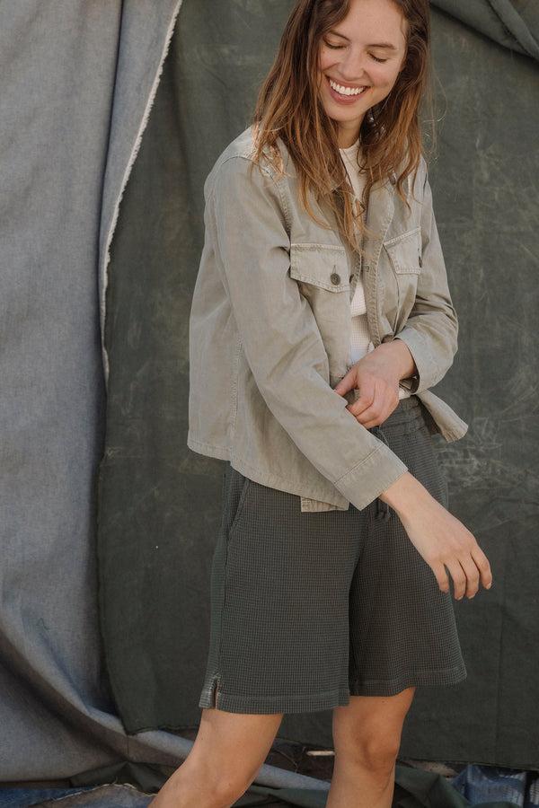 Save Khaki United Waffle Short Ash