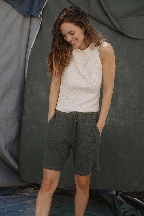 Save Khaki United Waffle Short Basil