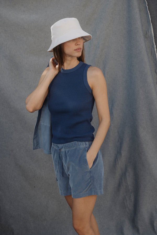 Save Khaki United Waffle Tank Ash