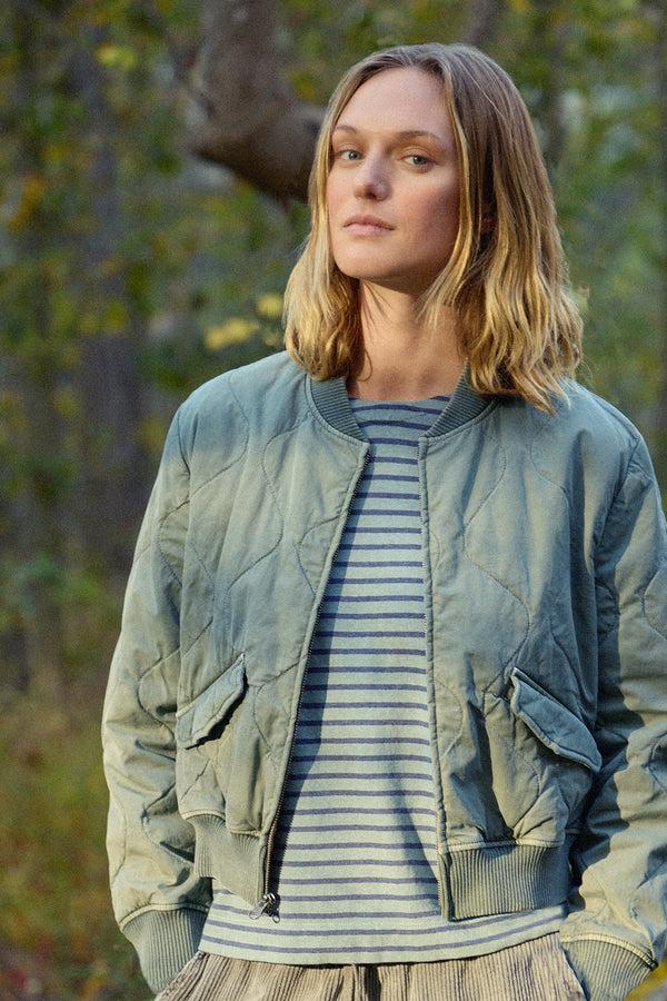 save khaki united Zip Bomber Jacket Union Blue