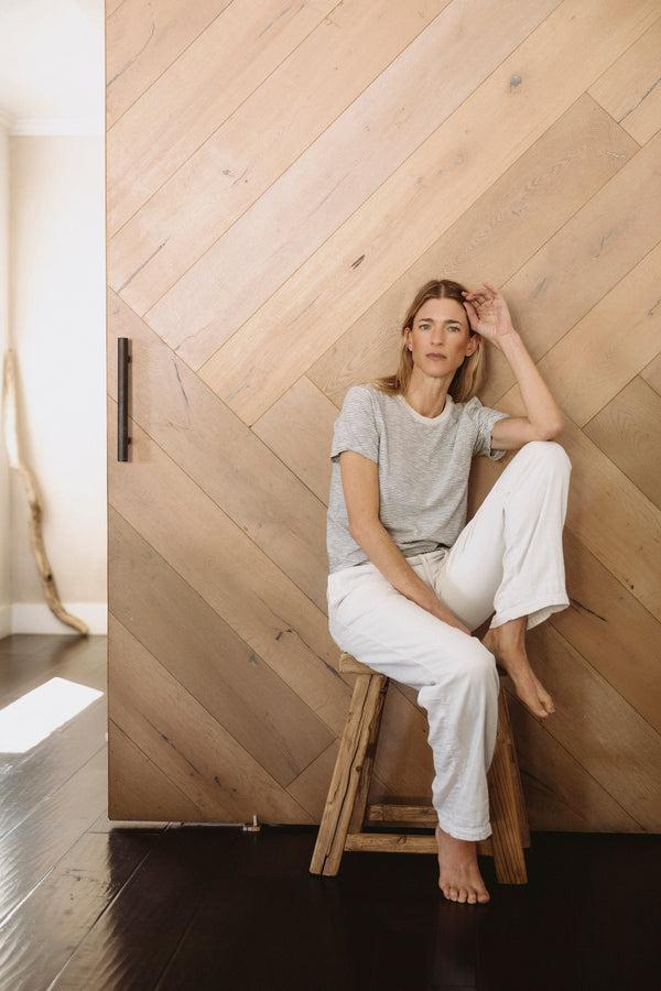 Save Khaki United SS Jersey Stripe Boy Tee Light Blue