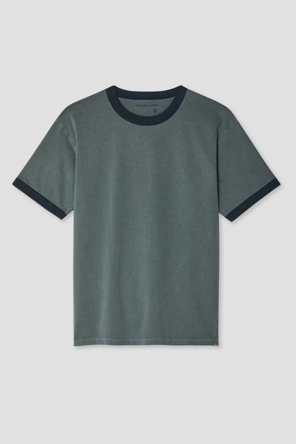 Save Khaki United SS Organic Recycled Jersey Ringer Tee Petrol