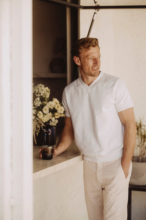 Save Khaki United SS Supima Fleece V Sweatshirt Plaster