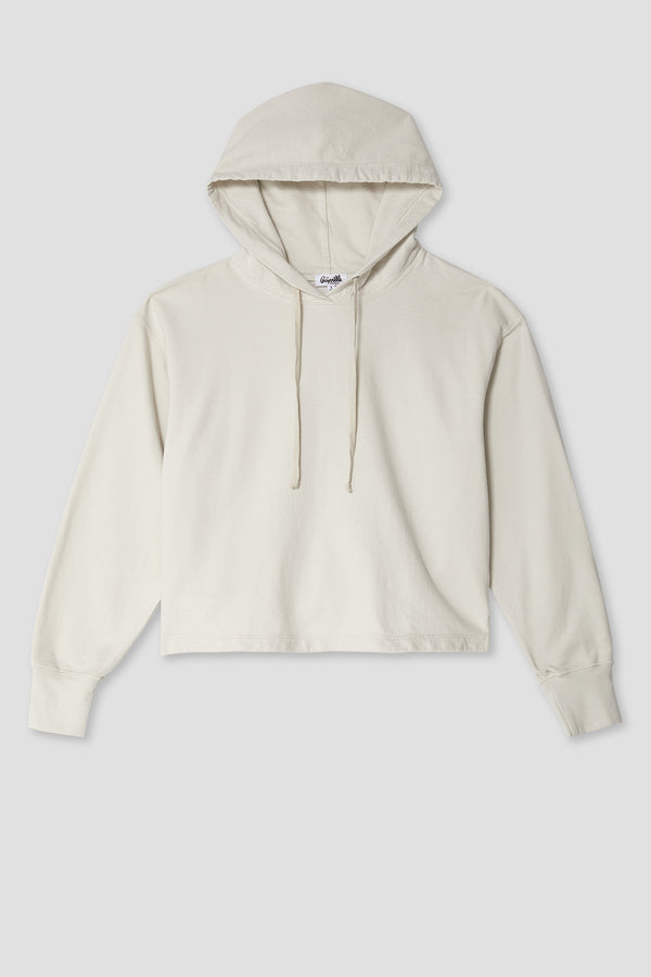 Save Khaki United Supima Fleece Cropped Hoodie Navy