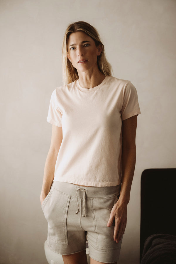 Save Khaki United Supima Fleece Utility Shorts Basil