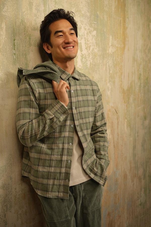 Save Khaki United Vintage Flannel Slub Shirt Burnt Orange