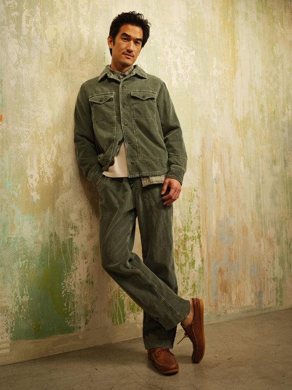 save khaki united Wide Wale Cord Easy Chino Harvest