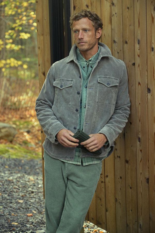 save khaki united Wide Wale Corduroy Trucker Jacket Black