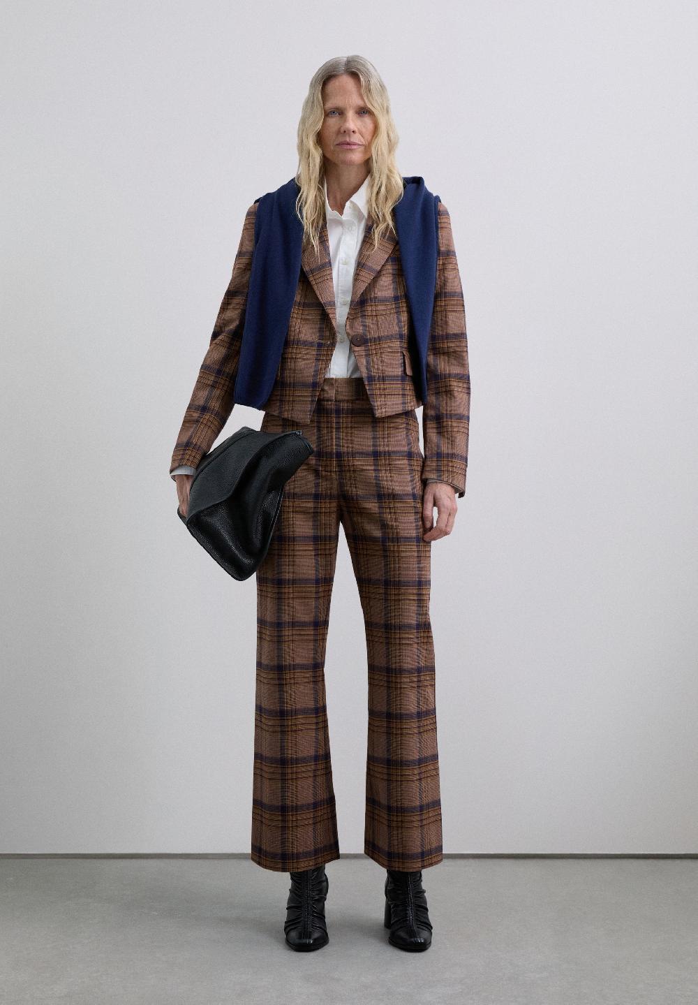 scalpers ANKLE FLARE CHECK TROUSERS MULTICOLOR CHECK