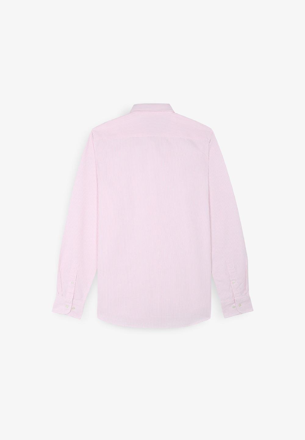 Scalpers CAMISA OXFORD CALAVERA CONTRASTE PINK STRIPES