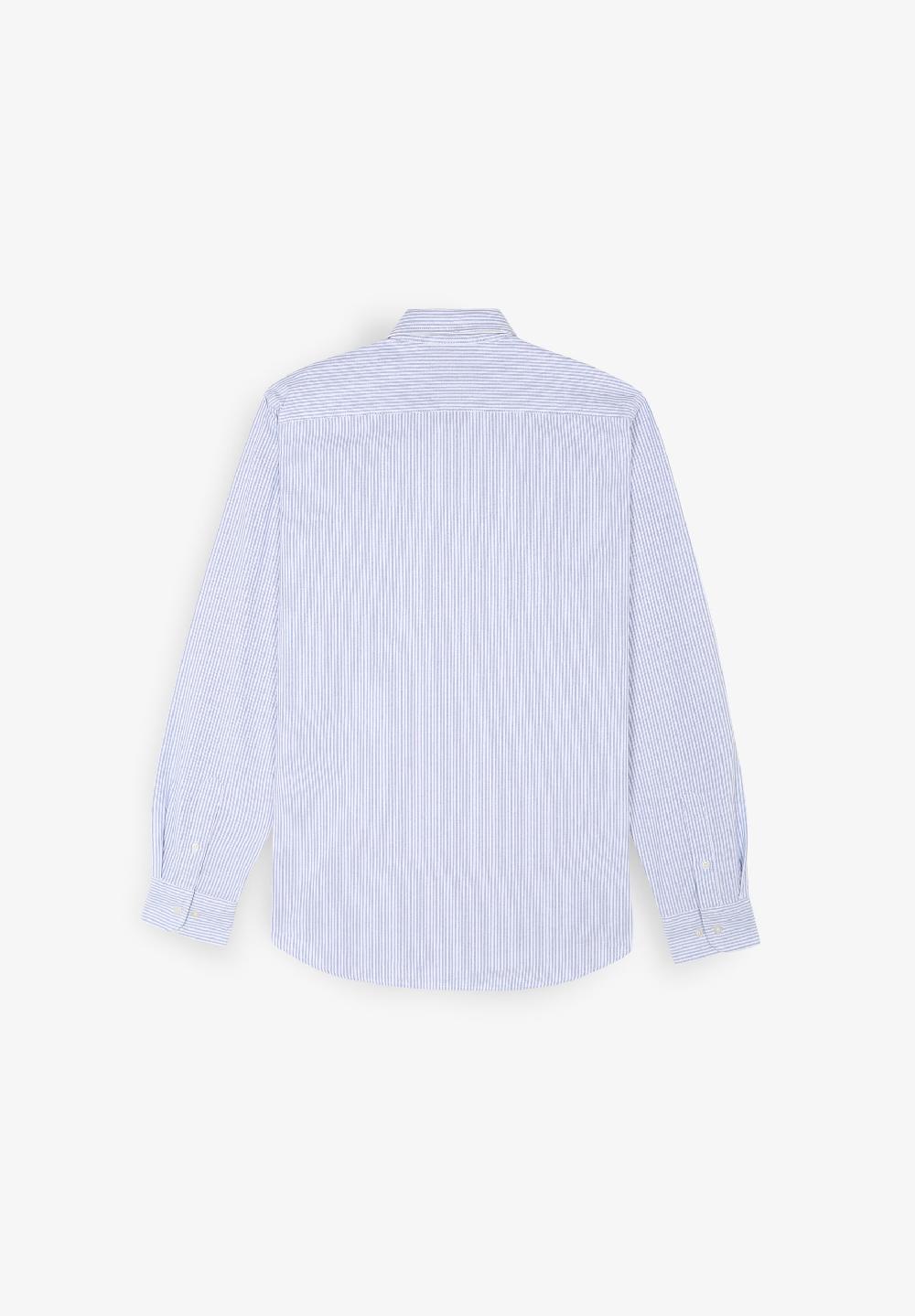 Scalpers CAMISA OXFORD CALAVERA CONTRASTE SKYBLUE STRIPES