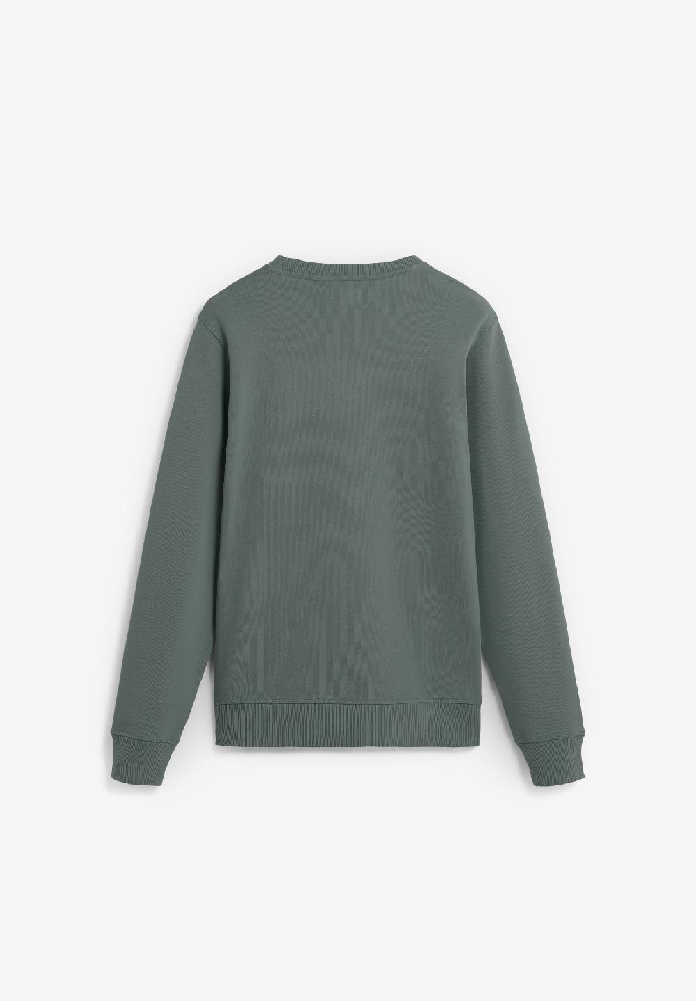 Scalpers COTTON SWEATSHIRT WITH CONTRAST EMBROIDERY DARK KHAKI