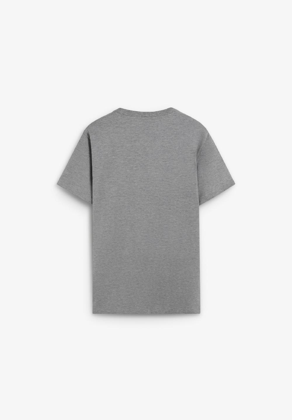 Scalpers EMBROIDERED LOGO PATCH T-SHIRT GREY MELANGE