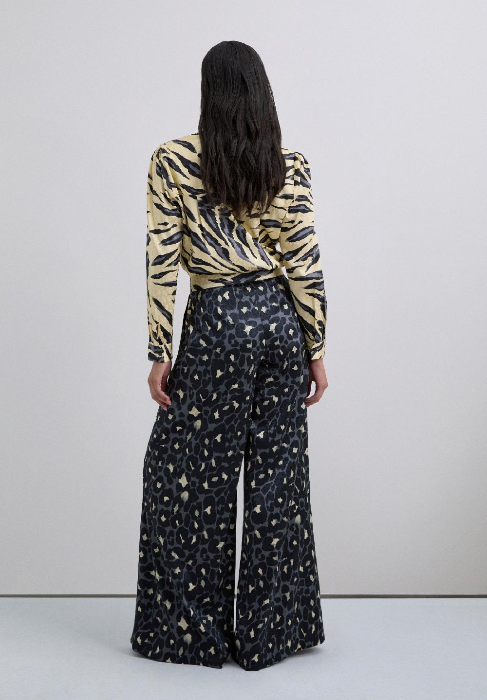 Scalpers FLOWING ANIMAL PRINT TROUSERS ANIMAL PRINT