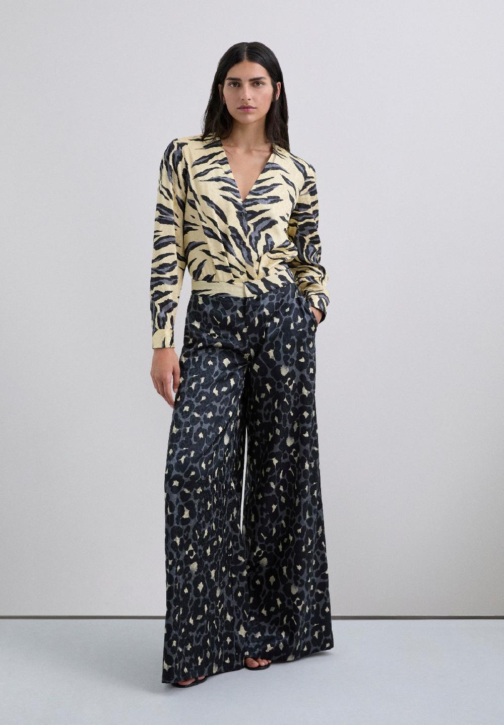 scalpers FLOWING ANIMAL PRINT TROUSERS ANIMAL PRINT