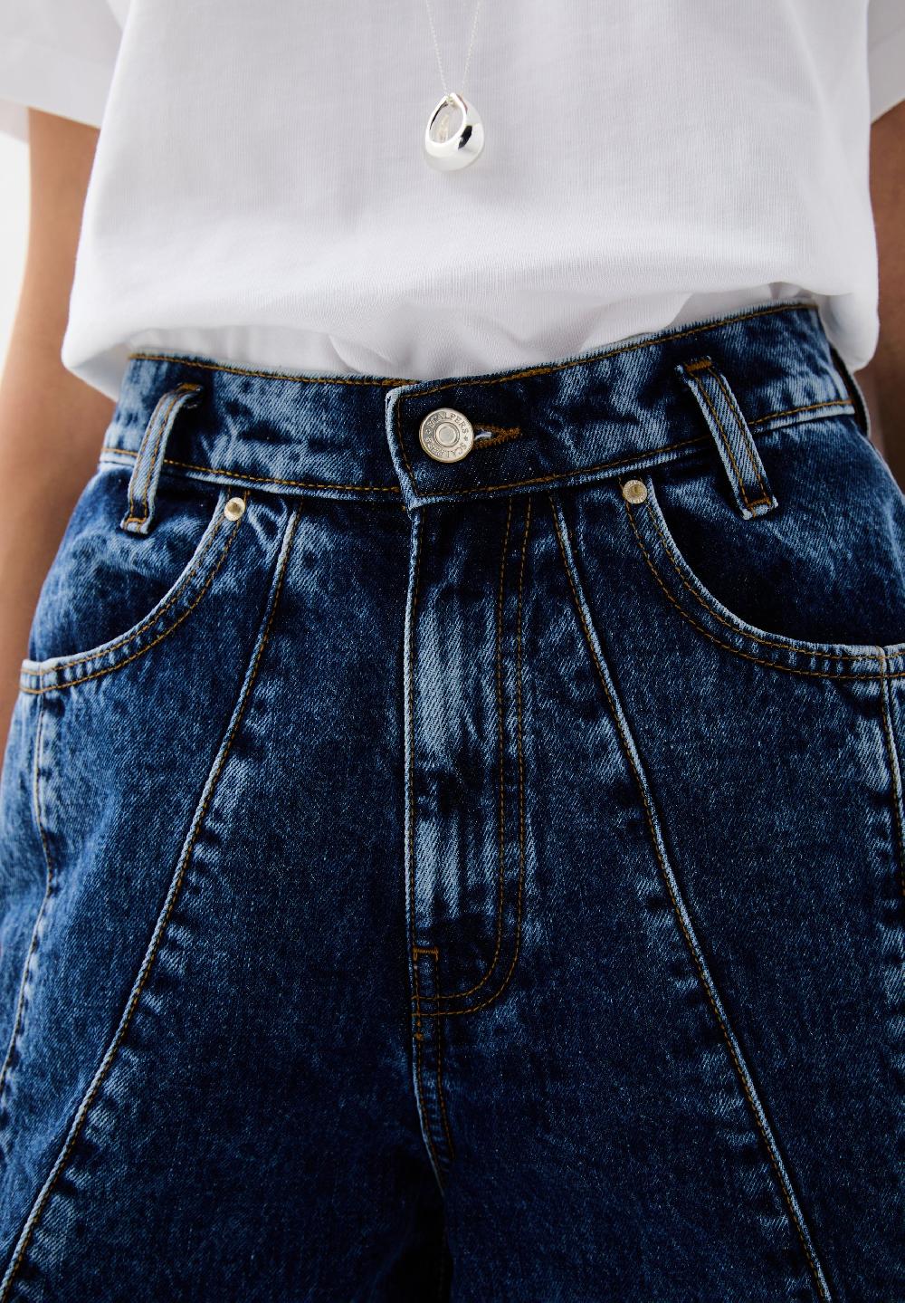 Scalpers HIGH WAIST JEANS WITH SEAM DETAIL DARK INDIGO