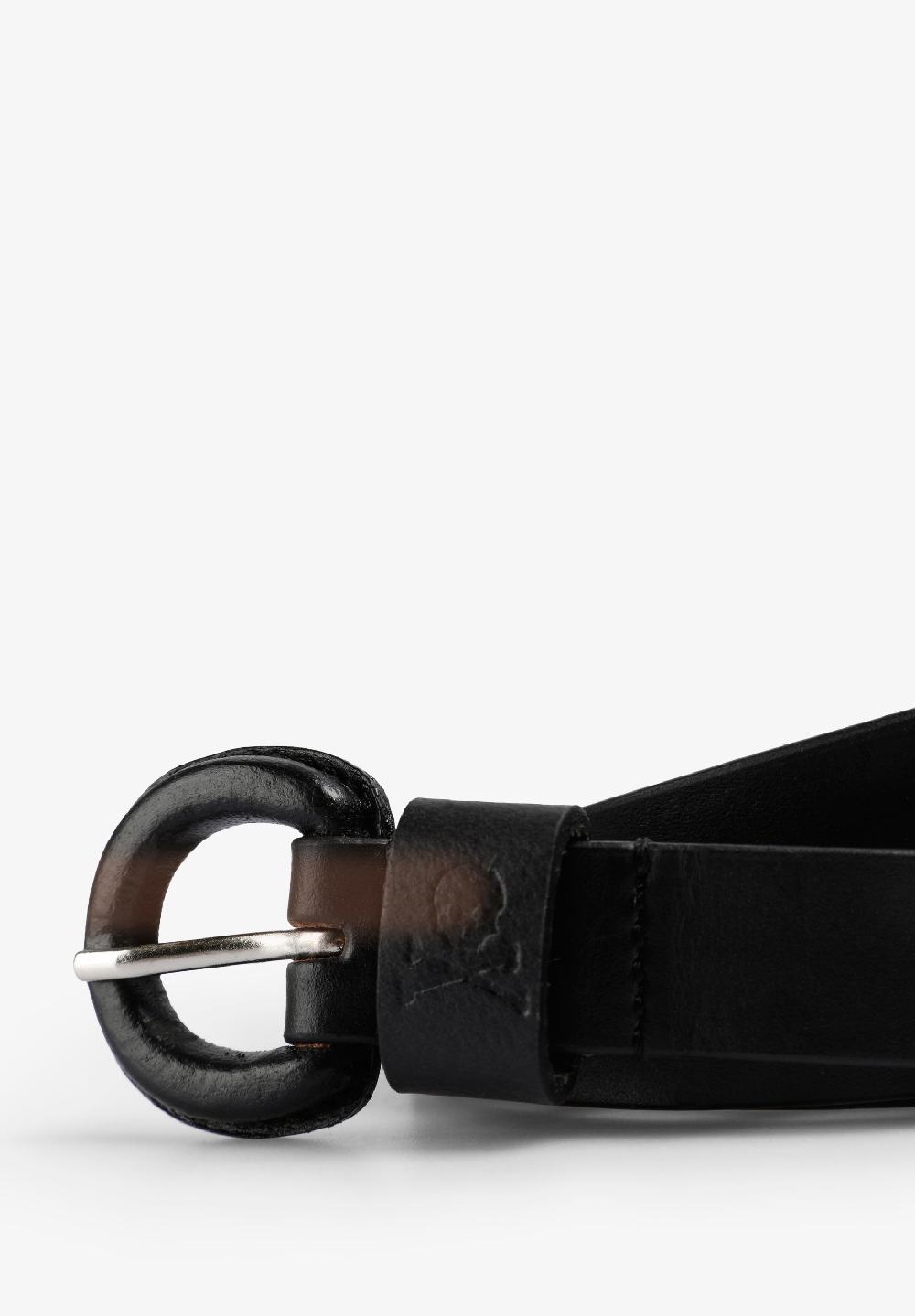 Scalpers LEATHER BELT WITH RHINESTONES AND STUDS BLACK