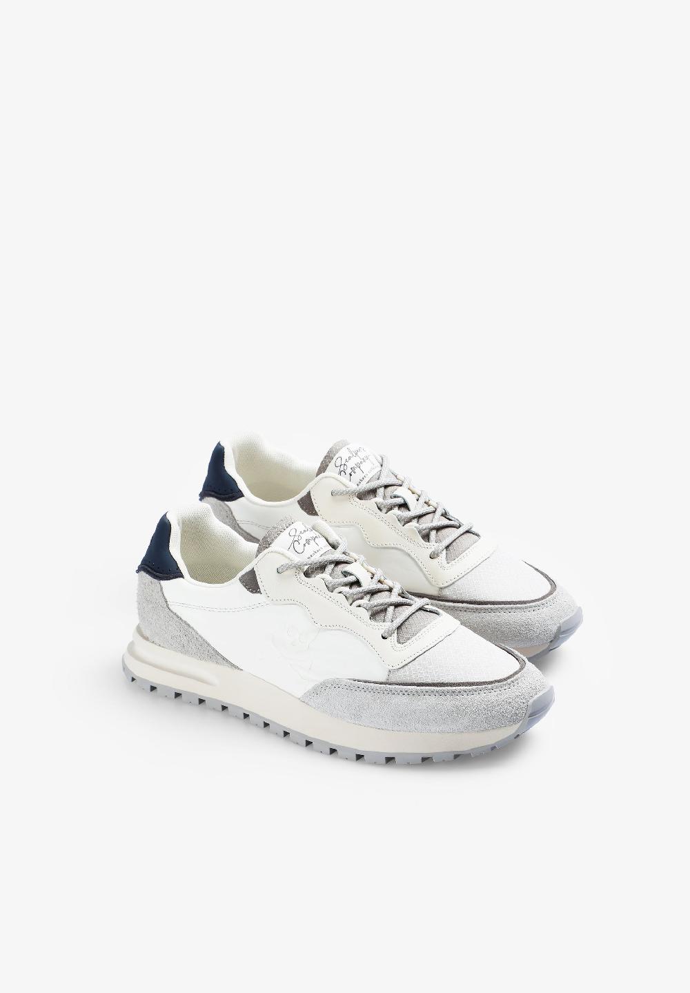 Scalpers LIGHTWEIGHT SNEAKERS WITH CONTRAST SKULL OFF WHITE