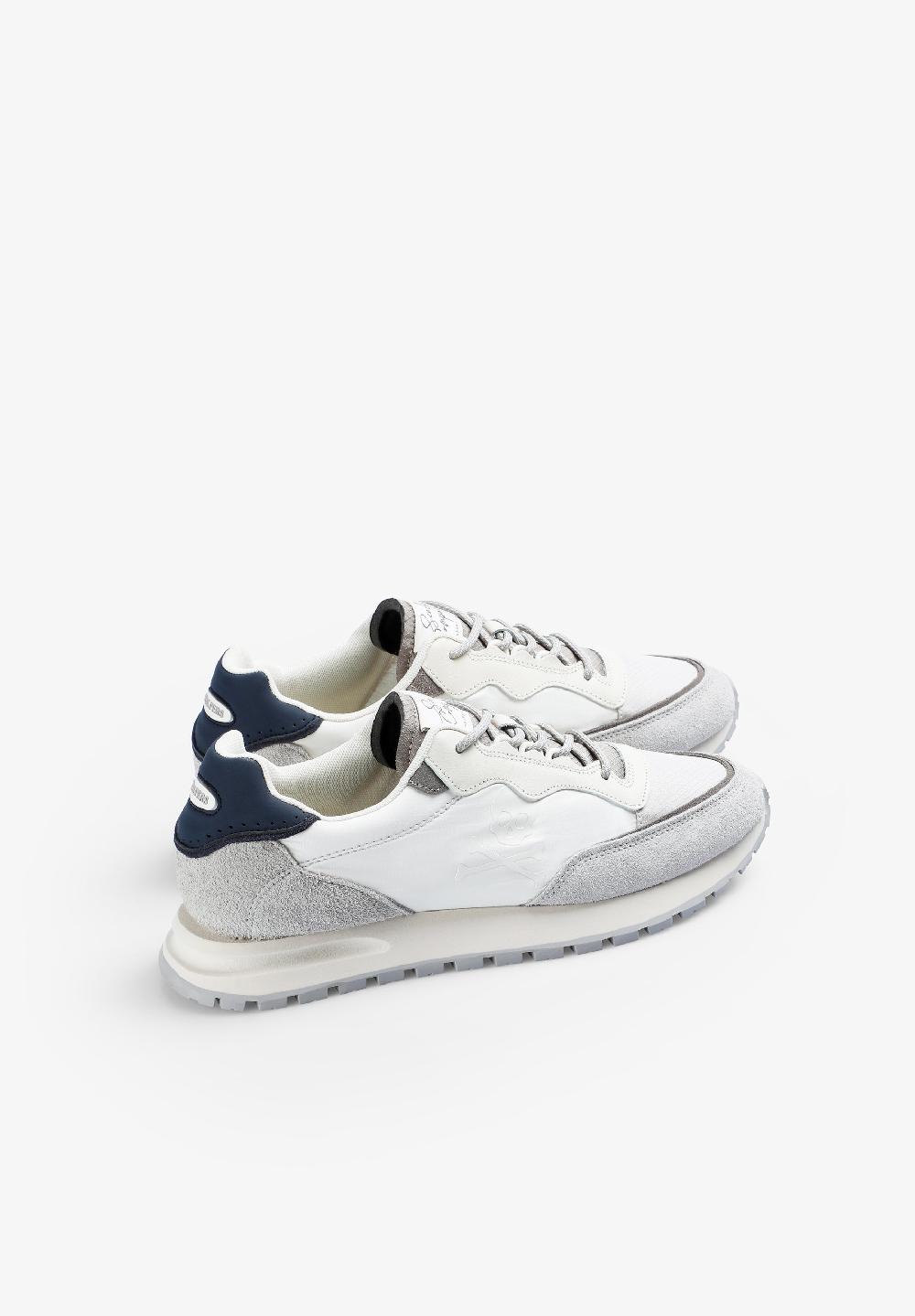 Scalpers LIGHTWEIGHT SNEAKERS WITH CONTRAST SKULL OFF WHITE