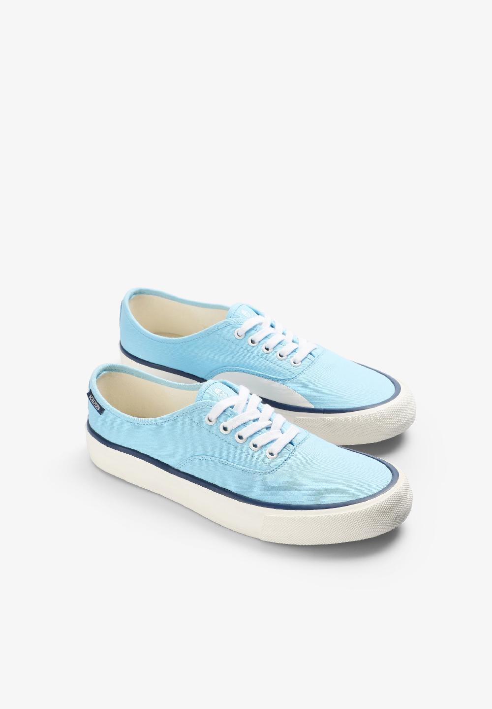 Scalpers LOW TOP SNEAKERS WITH VULCANIZED SOLE LIGHT BLUE