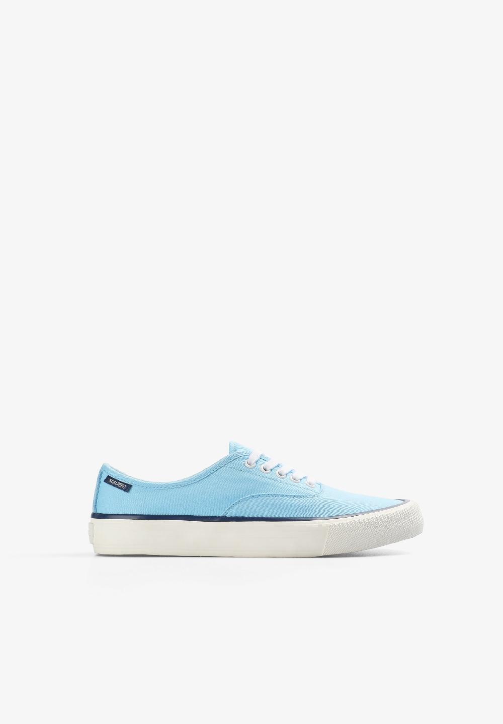 scalpers LOW TOP SNEAKERS WITH VULCANIZED SOLE LIGHT BLUE