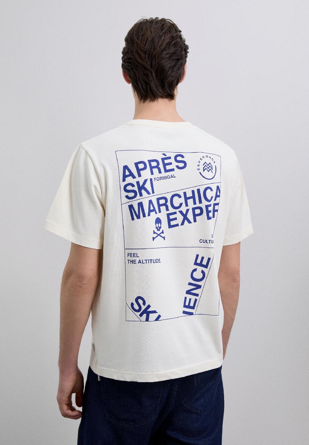 scalpers MARCHICA & SCALPERS PRINTED T-SHIRT OFF WHITE