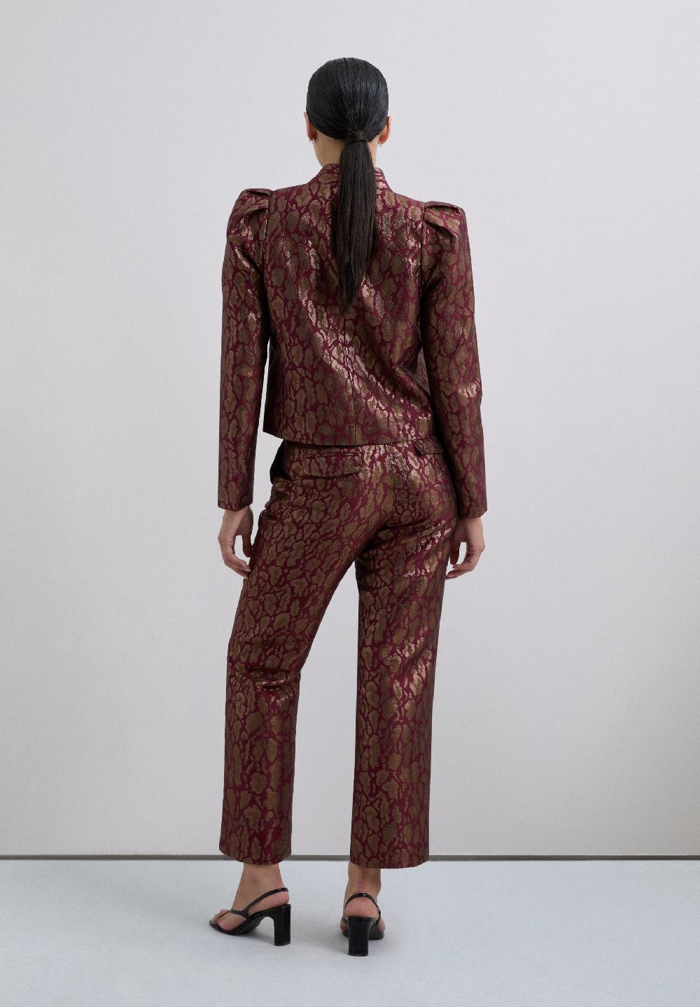 Scalpers METALLIC ANIMAL PRINT TROUSERS ANIMAL PRINT