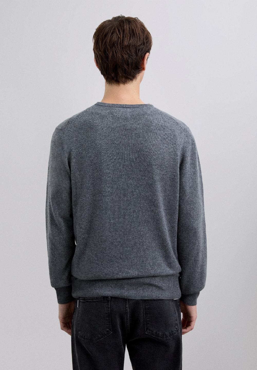 Scalpers 100% CASHMERE CREW NECK SWEATER DARK GREY