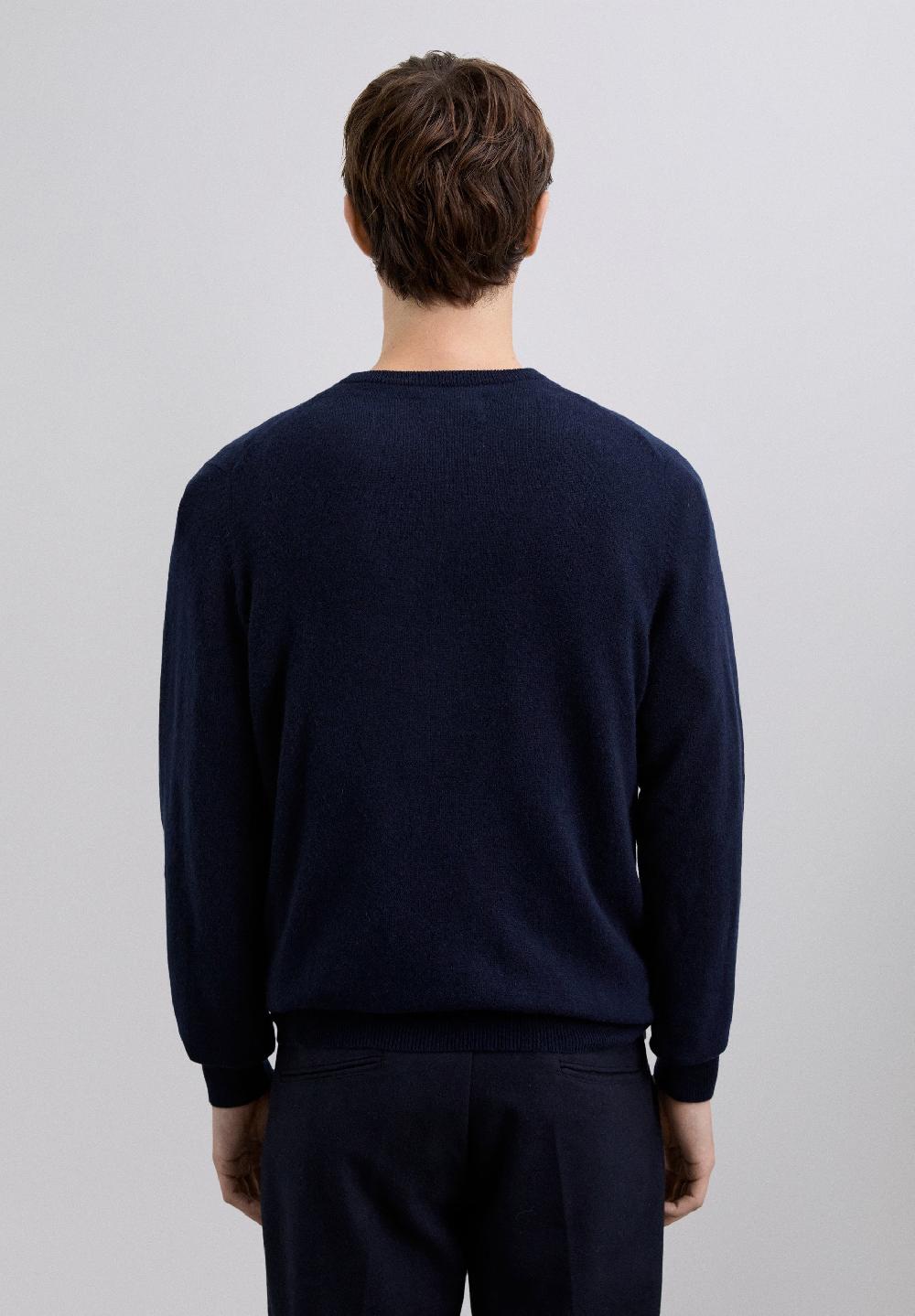 Scalpers 100% CASHMERE CREW NECK SWEATER NAVY