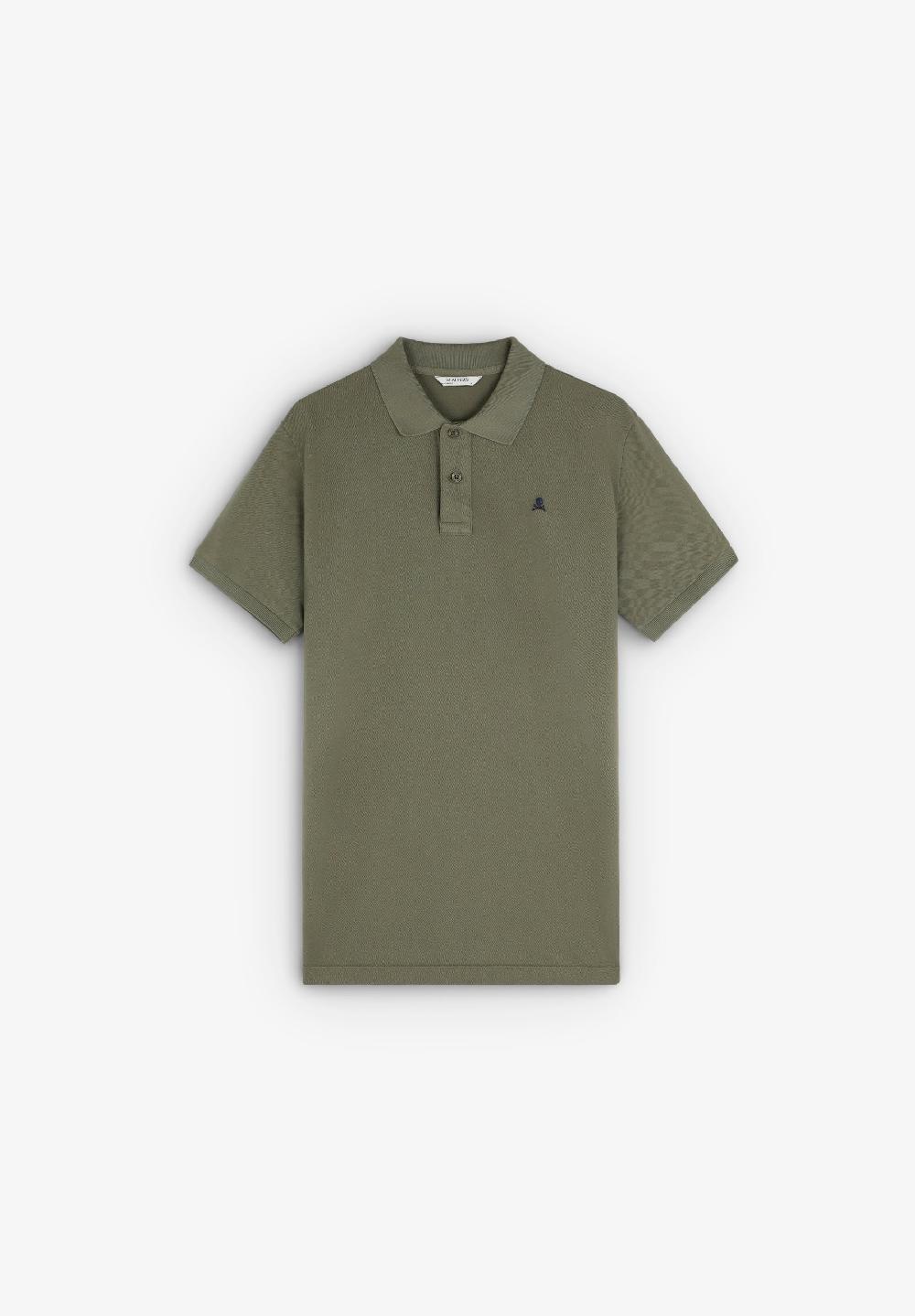 Scalpers 100% COTTON POLO SHIRT KHAKI