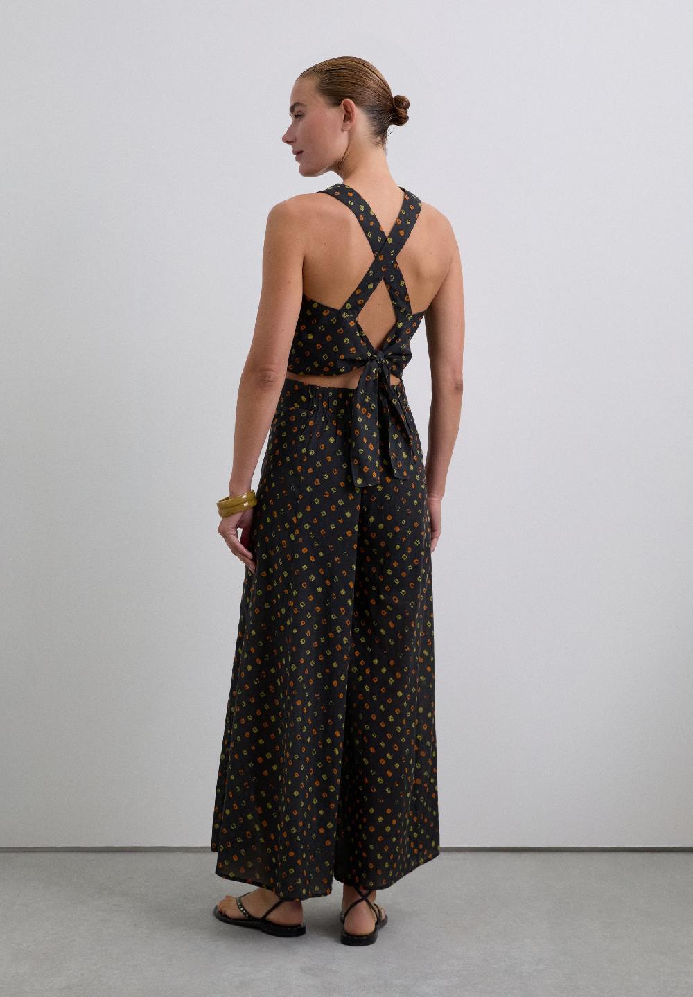 Scalpers 100% COTTON PRINT PANT BLACK