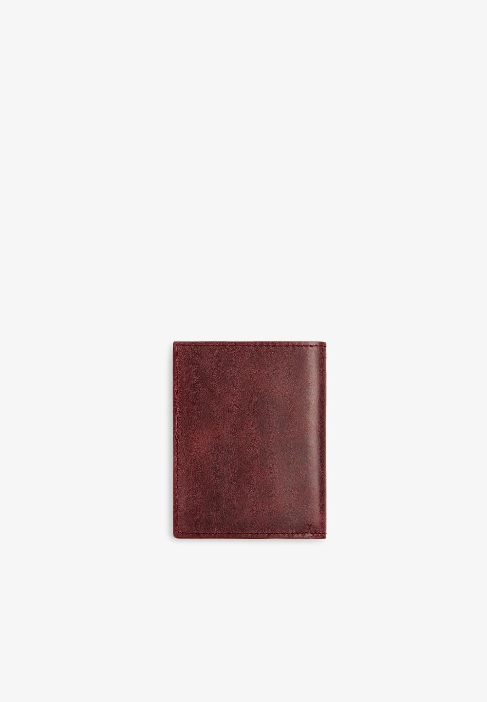 Scalpers 100% LEATHER CARD HOLDER BURGUNDY