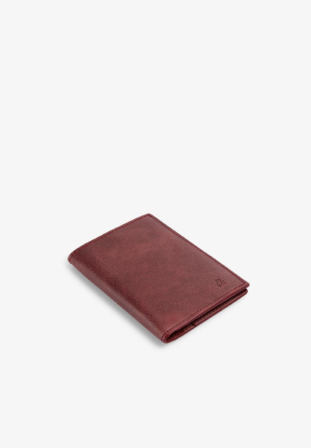 Scalpers 100% LEATHER CARD HOLDER BURGUNDY