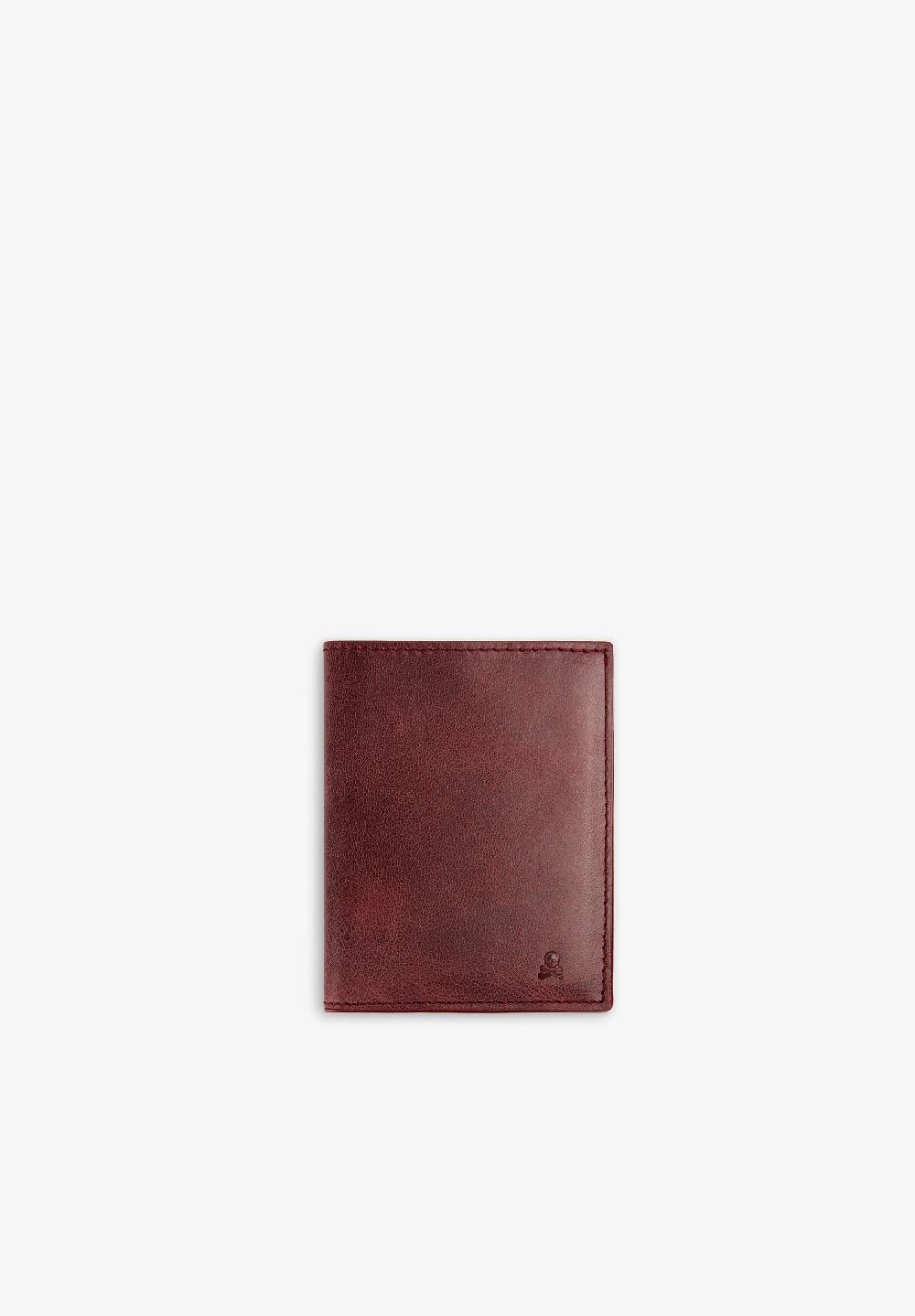 scalpers 100% LEATHER CARD HOLDER BURGUNDY
