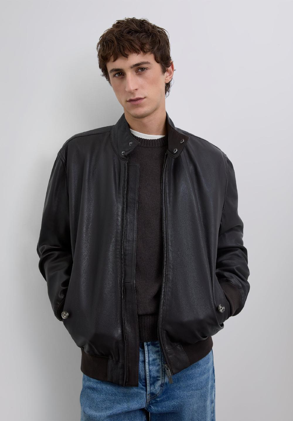 Scalpers 100% LEATHER JACKET BROWN