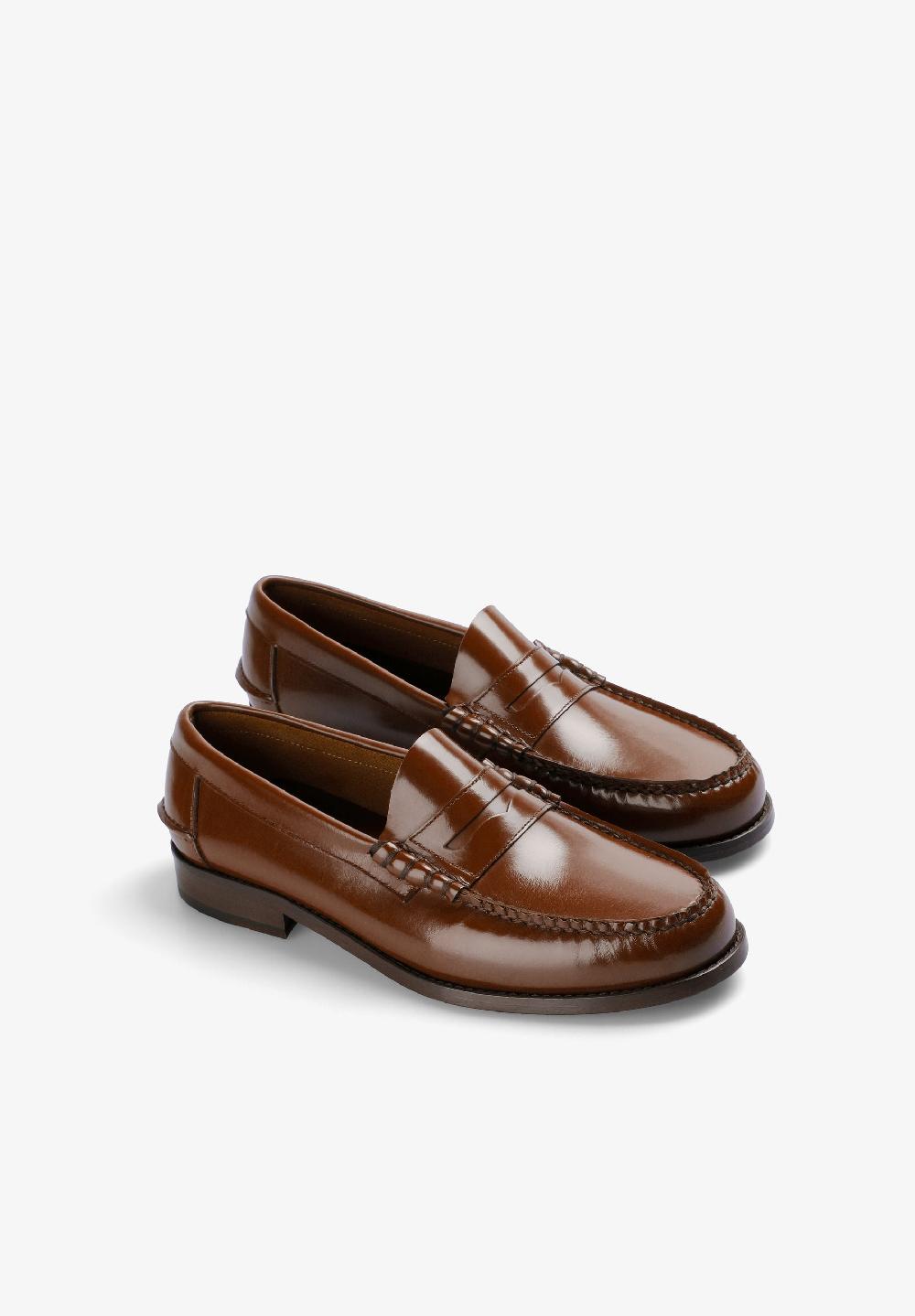 Scalpers 100% LEATHER LOAFERS BROWN