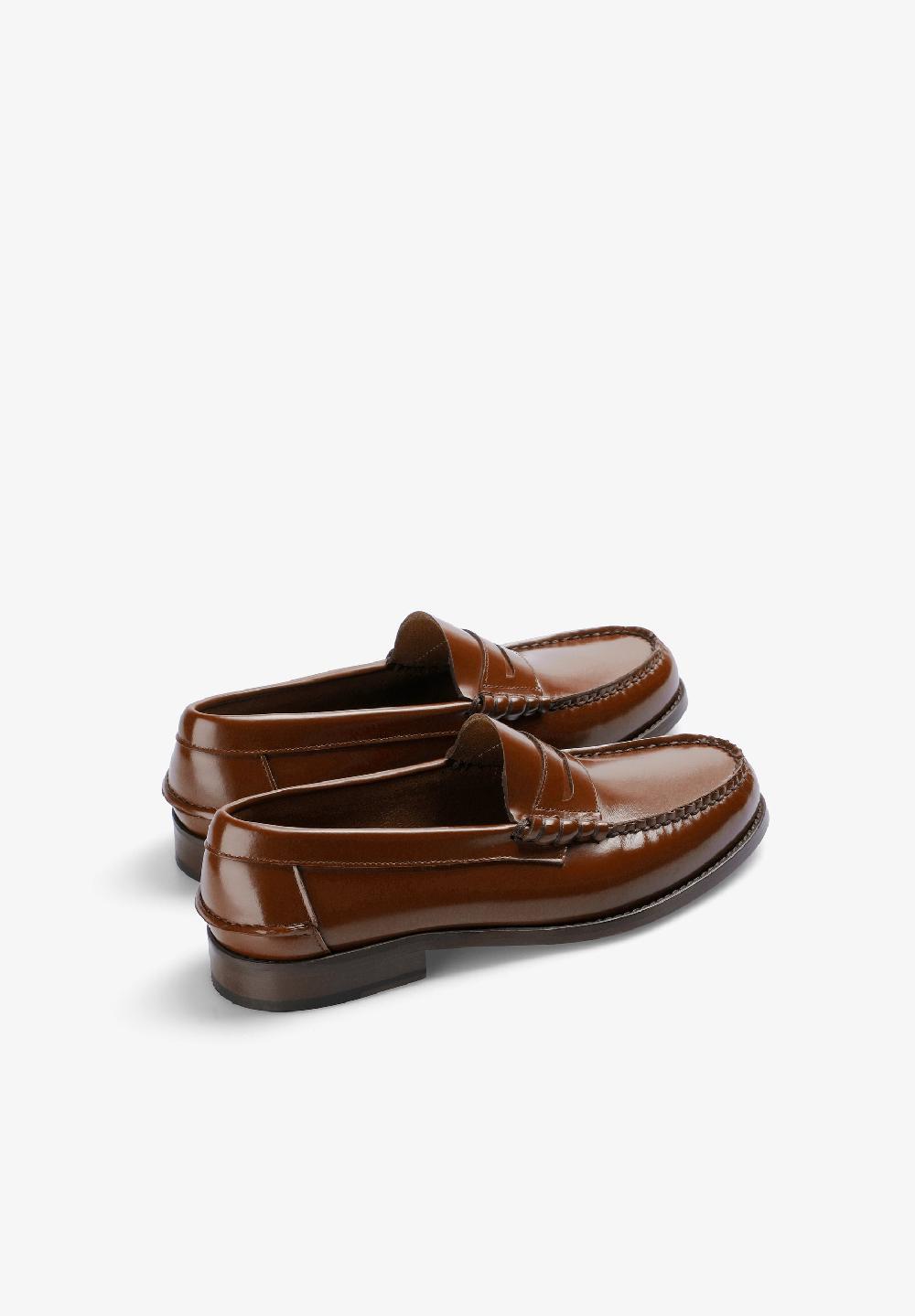 Scalpers 100% LEATHER LOAFERS BROWN