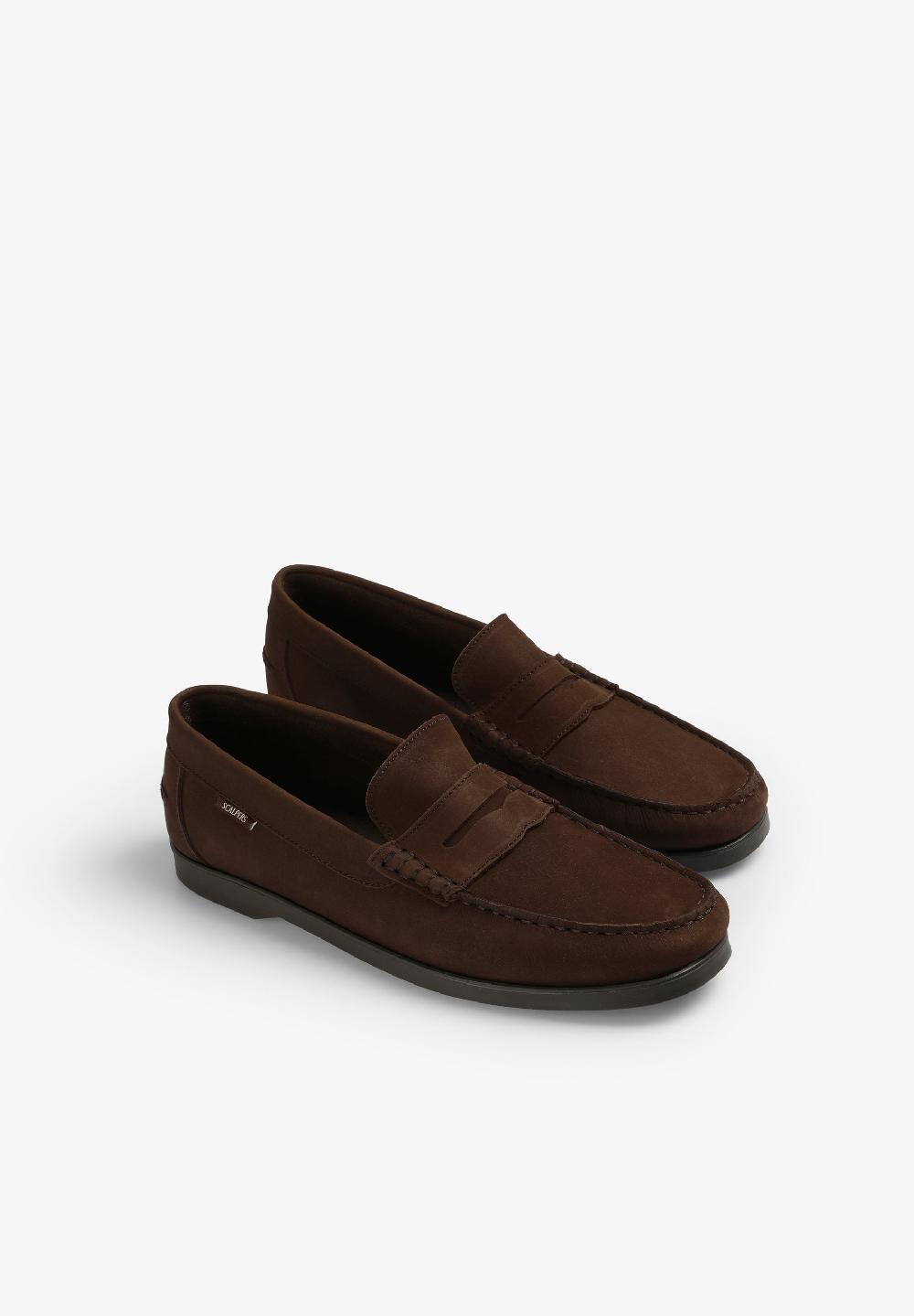 Scalpers 100% LEATHER LOAFERS DARK BROWN