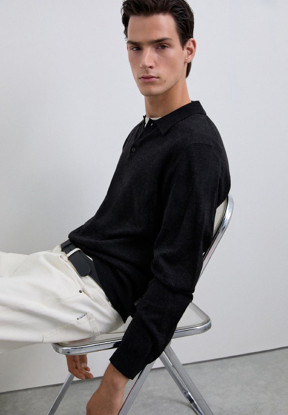 Scalpers 100% WOOL SWEATER DARK GREY