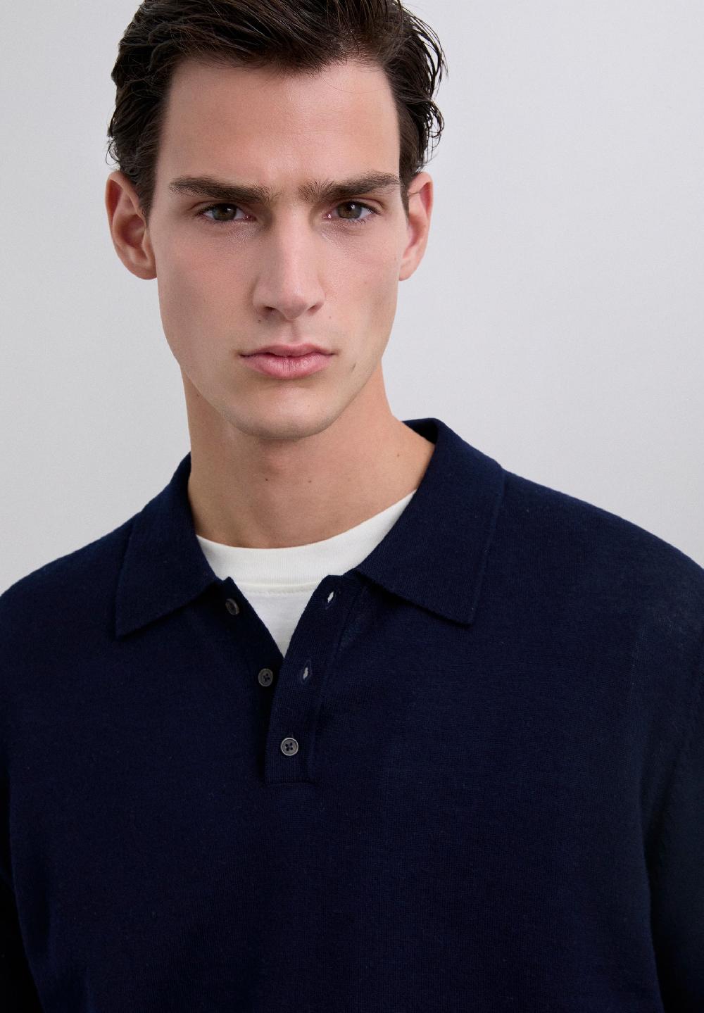 Scalpers 100% WOOL SWEATER NAVY