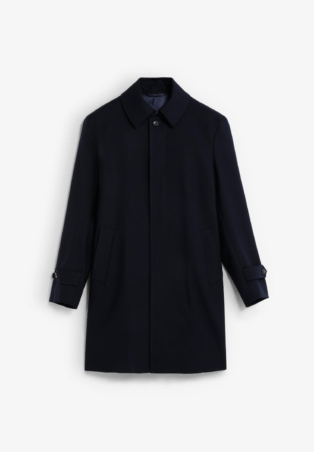 Scalpers 100% WOOL TRENCH COAT NAVY